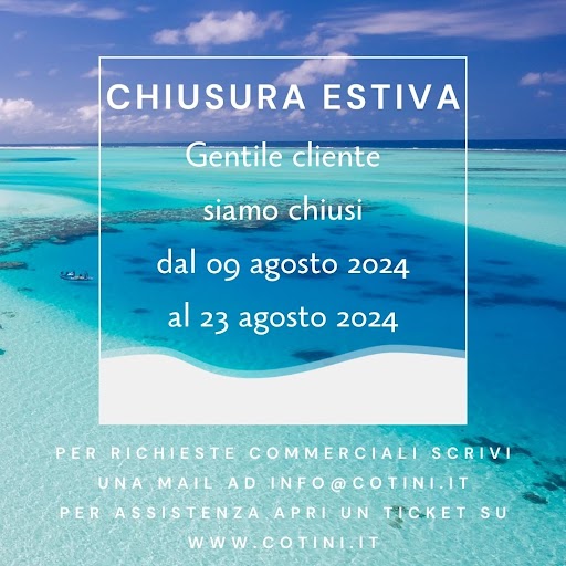 Chiusura Estiva